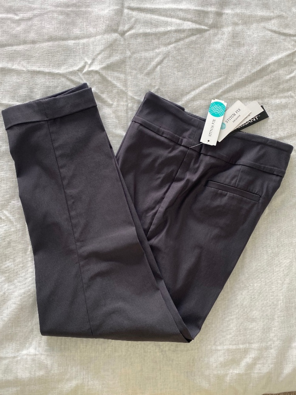 Tribal Fia High Rise Cuffed Straight Trouser Dark Grey NWT Sz 12